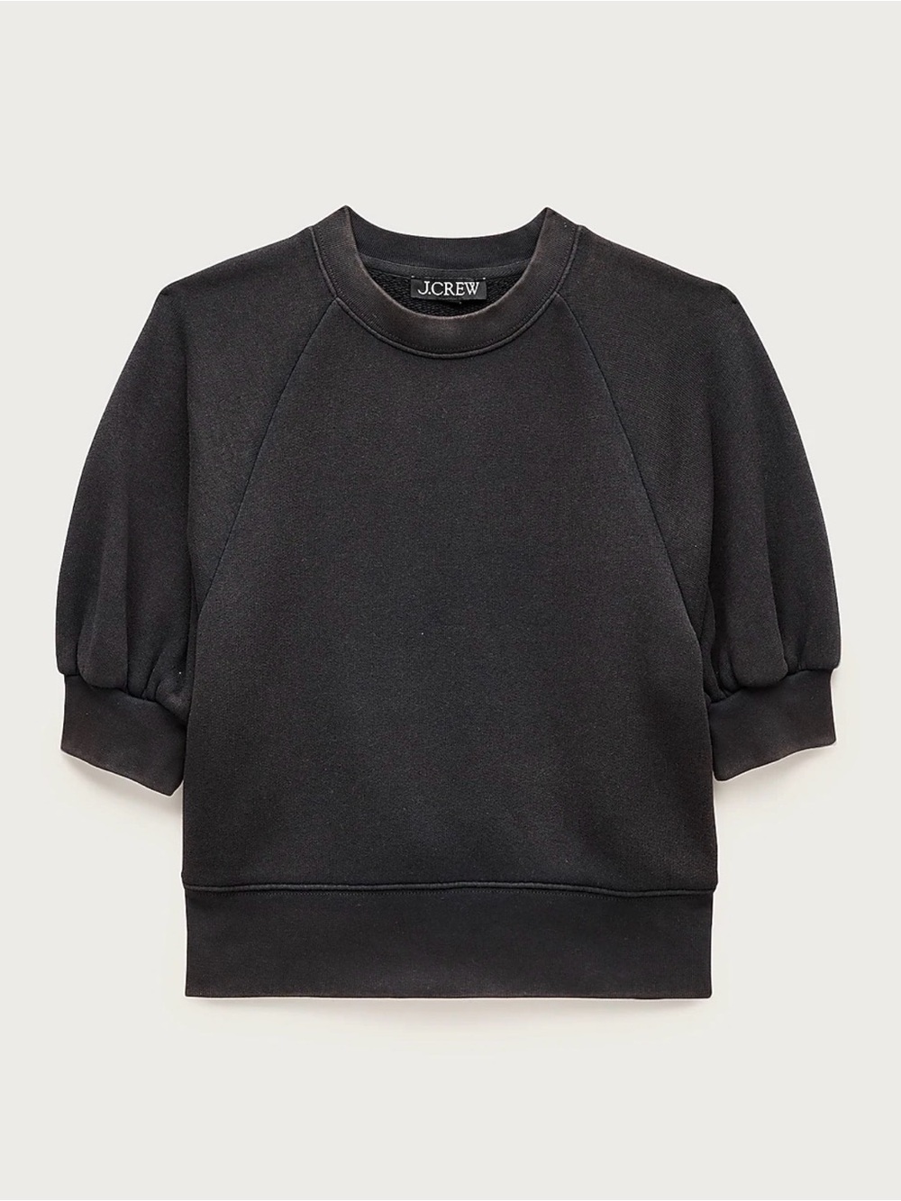 J. Crew Black Crewneck Short-Sleeve